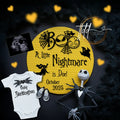 Digital Pregnancy Announcement, A Little Nightmare Coming, Customizable Halloween Themed, Personalized Editable Template TailoredTreasuresDigitalDesigns™