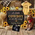 A Little Cowboy is Coming, Farm Boy Digital Gender Reveal, Digital Western Pregnancy Announcement Customizable Editable Template TailoredTreasuresDigitalDesigns™