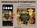 A Little Cowboy is Coming, Farm Boy Digital Gender Reveal, Digital Western Pregnancy Announcement Customizable Editable Template TailoredTreasuresDigitalDesigns™