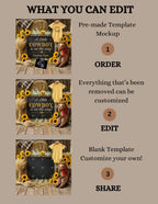 A Little Cowboy is Coming, Farm Boy Digital Gender Reveal, Digital Western Pregnancy Announcement Customizable Editable Template TailoredTreasuresDigitalDesigns™