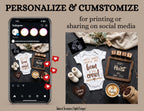 Adding to the Crew – Coffee Bean Pregnancy Announcement | Fully Editable Digital Canva Template TailoredTreasuresDigitalDesigns™