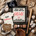 "Well This Came Out of Left Field" | Baseball Pregnancy Announcement | Gender Neutral | Canva Editable Template | Instant Download TailoredTreasuresDigitalDesigns™