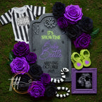 Digital Spooky Pregnancy Announcement, It's Showtime, Customizable Beetlejuice Themed, Personalized Editable Template TailoredTreasuresDigitalDesigns™