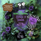 Beetlejuice Strange & Unusual Baby Reveal, Halloween Canva Template Digital Editable Template TailoredTreasuresDigitalDesigns™