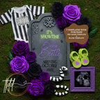 Beetlejuice Showtime Baby Reveal Digital Editable Template, Halloween Canva Instant Download TailoredTreasuresDigitalDesigns™