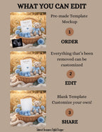 Blue Rose Baby Boy Pregnancy Announcement Template | Rustic Boho Editable Digital Download TailoredTreasuresDigitalDesigns™