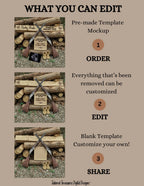 Hunting Buck or Doe Baby Reveal Digital Editable Template, Canva Social Media Template TailoredTreasuresDigitalDesigns™