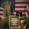 Digital Military Pregnancy Announcement, New Recruit, USA Baby, Soldier Customizable Personalized Editable Template TailoredTreasuresDigitalDesigns™