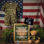 Digital Military Pregnancy Announcement, New Recruit, USA Baby, Soldier Customizable Personalized Editable Template TailoredTreasuresDigitalDesigns™