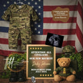 Digital Military Pregnancy Announcement, New Recruit, USA Baby, Soldier Customizable Personalized Editable Template TailoredTreasuresDigitalDesigns™
