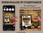 Digital Military Pregnancy Announcement, Reporting for Duty, USA Baby, Soldier Customizable Personalized Editable Template TailoredTreasuresDigitalDesigns™