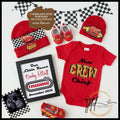 Digital Pregnancy Announcement, Our Little Racer, Customizable Disney Cars Themed, Personalized Editable Template TailoredTreasuresDigitalDesigns™