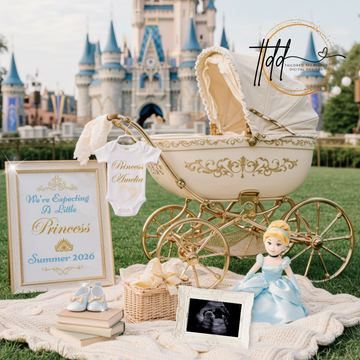 Digital Cinderella Pregnancy Announcement, We’re Expecting A Little Princess, Customizable It’s A Girl Themed, Personalized Editable Template TailoredTreasuresDigitalDesigns™