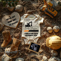 Digital Construction Pregnancy Announcement, We Have Some Dirt to Share, Customizable Heavy Equipment Themed, Personalized Editable Template TailoredTreasuresDigitalDesigns™