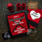 Digital Deadpool Chimichangas Pregnancy Announcement, Customizable Superhero Themed, Personalized Editable Template TailoredTreasuresDigitalDesigns™