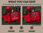 Digital Deadpool Maximum Effort Pregnancy Announcement, Customizable Superhero Themed, Personalized Editable Template TailoredTreasuresDigitalDesigns™
