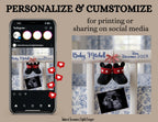 Disney Mickey Baby Boy Elegant Gender Reveal Announcement, Editable Instant Download Canva Template TailoredTreasuresDigitalDesigns™