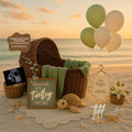 Dude We’re Turtley Expecting, Beach Digital Pregnancy Announcement, Sunset Summer Turtle Themed, Customizable Editable Template - TailoredTreasuresDigitalDesigns™