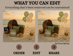 Dude We’re Turtley Expecting, Beach Digital Pregnancy Announcement, Sunset Summer Turtle Themed, Customizable Editable Template - TailoredTreasuresDigitalDesigns™