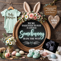 Somebunny Is On The Way, Easter Digital Pregnancy Announcement, Gender Neutral, Customizable Spring Themed, Canva Instant Download Editable Template TailoredTreasuresDigitalDesigns™