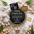 Spring Bunny Baby Reveal Digital Editable Template, Easter Canva Instant Download TailoredTreasuresDigitalDesigns™