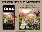 A Little Easter Bunny Is Hopping Our Way Baby Girl Pregnancy Announcement | Digital Canva Template | Pink Spring Baby Reveal | Instant Download (Copy) TailoredTreasuresDigitalDesigns™