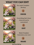 A Little Easter Bunny Is Hopping Our Way Baby Girl Pregnancy Announcement | Digital Canva Template | Pink Spring Baby Reveal | Instant Download (Copy) TailoredTreasuresDigitalDesigns™
