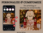 Christmas Elf Pregnancy Announcement Template | Keeping a Secret | Editable Canva Download