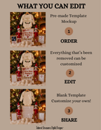 Christmas Elf Pregnancy Announcement Template | Keeping a Secret | Editable Canva Download