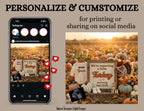 Expecting A Little Turkey, Fall Turkey Digital Pregnancy Announcement, Autumn Boho Themed, Instant Download Template TrendyCustomApparel™