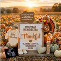This Year We’re Extra Thankful Pregnancy Reveal, Fall Thankful Digital Pregnancy Announcement, Autumn Turkey Themed Template TrendyCustomApparel™