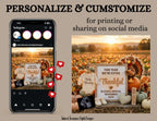 This Year We’re Extra Thankful Pregnancy Reveal, Fall Thankful Digital Pregnancy Announcement, Autumn Turkey Themed Template TrendyCustomApparel™