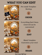 Rustic Fall Pregnancy Announcement | Fully Editable Digital Canva Template | Thanksgiving Themed TailoredTreasuresDigitalDesigns™