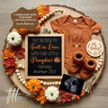 Digital Pregnancy Announcement, Fall In Love, Customizable Fall Themed, Personalized Editable Template TailoredTreasuresDigitalDesigns™