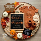Digital Pregnancy Announcement, Fall In Love, Customizable Fall Themed, Personalized Editable Template TailoredTreasuresDigitalDesigns™
