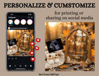 Fall Mirror Baby Reveal - Gender Neutral Pregnancy Announcement - Fully Editable Canva Template TailoredTreasuresDigitalDesigns™