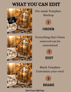 Fall Mirror Baby Reveal - Gender Neutral Pregnancy Announcement - Fully Editable Canva Template TailoredTreasuresDigitalDesigns™