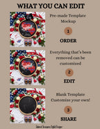 Secret to Share Fourth of July Pregnancy Announcement | Fully Editable Canva Instant Download Template TailoredTreasuresDigitalDesigns™