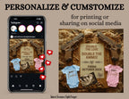 Boy & Girl Gender Reveal Twins Announcement Template | Glock Handgun Baby Reveal – Editable Canva Digital Download TailoredTreasuresDigitalDesigns™