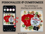 Digital Christmas Pregnancy Announcement, Maybe Christmas Baby, Customizable Grinch Themed, Personalized Editable Template TailoredTreasuresDigitalDesigns™