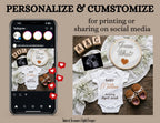 Digital Pregnancy Announcement, Guess What?, Gender Neutral, Customizable Hand Embroidered Themed, Personalized Editable Template TailoredTreasuresDigitalDesigns™