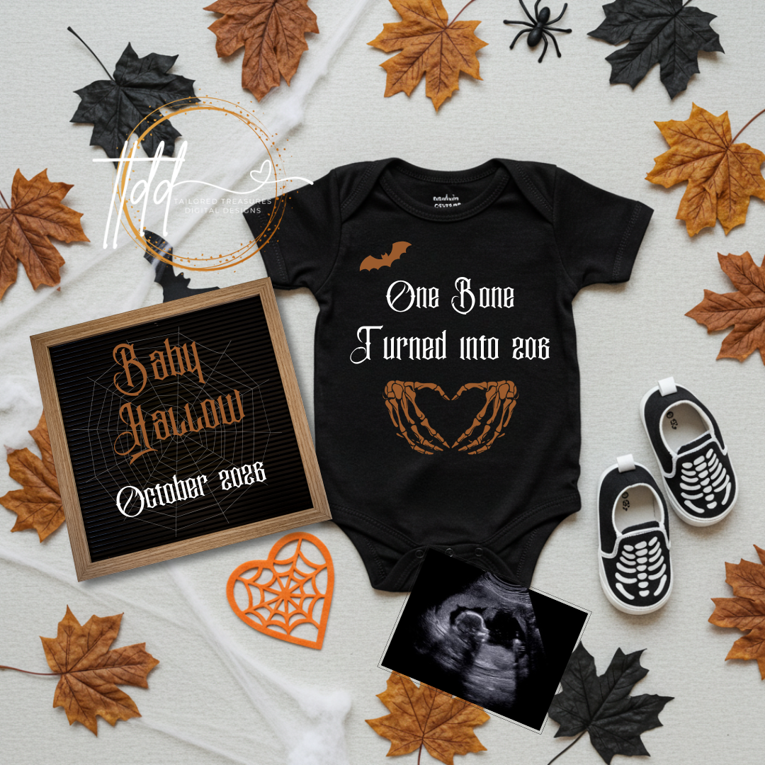 Digital Funny Pregnancy Announcement, Halloween Baby Reveal, Customizable Personalized Editable Template TailoredTreasuresDigitalDesigns™