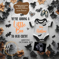 Halloween Little Boo Baby Reveal Digital Editable Template, Fall or Autumn Spooky Themed Canva Instant Download