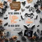 Halloween Little Boo Baby Reveal Digital Editable Template, Fall or Autumn Spooky Themed Canva Instant Download