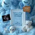 Digital Halloween Pregnancy Announcement, Boy's Gender Reveal, Customizable October Themed, Personalized Editable Template TailoredTreasuresDigitalDesigns™