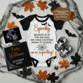 Digital Halloween Pregnancy Announcement, We’re Expecting Baby Reveal, Customizable Personalized Editable Template TailoredTreasuresDigitalDesigns™