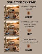 Holy Cow It's a Boy, Western Girl Digital Gender Reveal, Customizable Personalized Editable Template TailoredTreasuresDigitalDesigns™