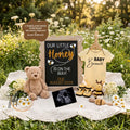 Honey Bee Pregnancy Announcement Template, Editable Digital Baby Reveal - Our Little Honey Is On The Way TailoredTreasuresDigitalDesigns™