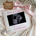 It's A Girl, Minimalist Photo Girl Digital Gender Reveal, Customizable Personalized Editable Template TailoredTreasuresDigitalDesigns™