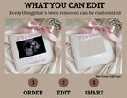 Minimalist Baby Girl Reveal Digital Editable Template, Canva Instant Download TailoredTreasuresDigitalDesigns™